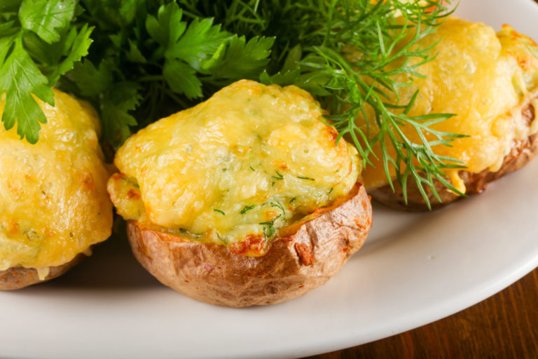 Baked potato with cheese